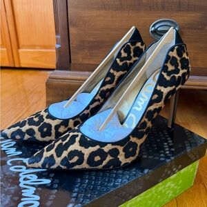 Sam Edelman Leopard Print Pointed Toe Stiletto Pumps - Brown/Black